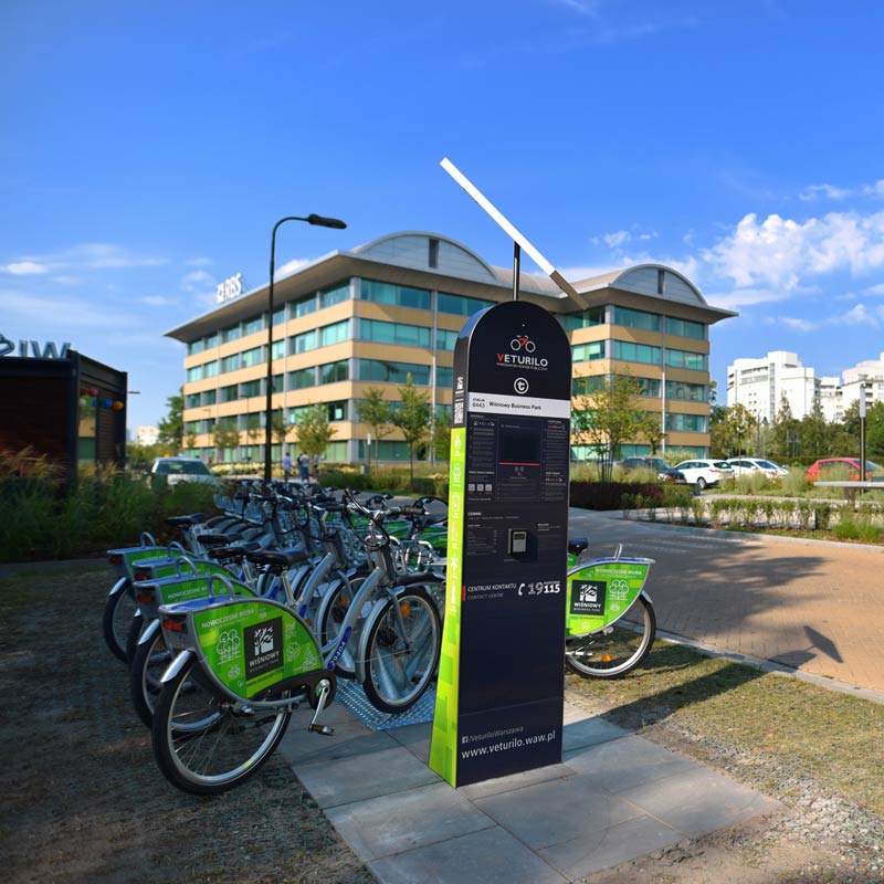 Stacje partnerskie rowerów miejskich. Warszawski Służewiec – zagłębie rowerowe.