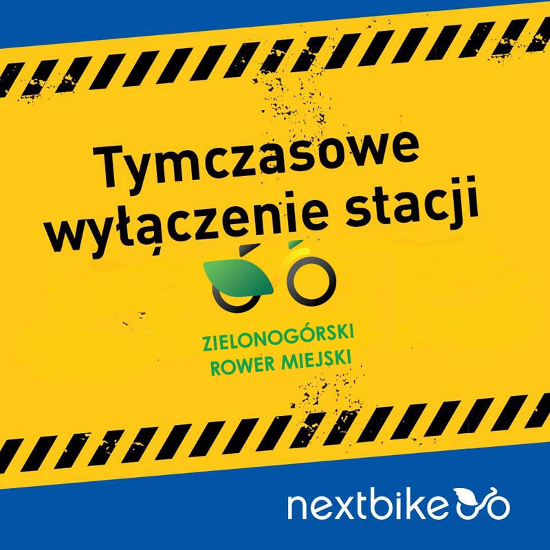 Zielonogórski Rower Miejski – tymczasowe wyłączenie systemu