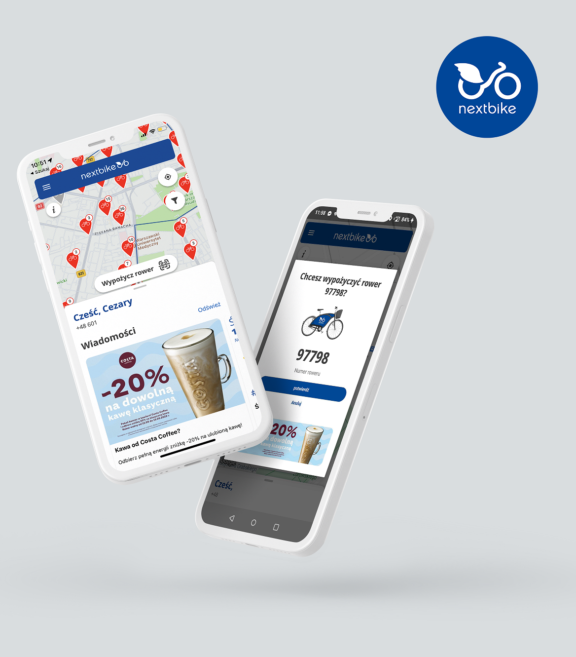 Costa Coffee i Nextbike w pierwszej w Polsce kampanii multichannel dla użytkowników rowerów miejskich